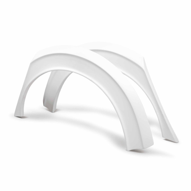 TT-style fiberglass rear fender flares for 2016-2021 Honda Civic 4 Dr